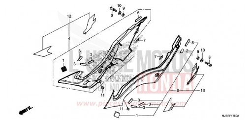 SIDE COVER CB650FAH de 2017